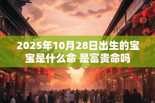 2025年10月28日出生的宝宝是什么命 是富贵命吗