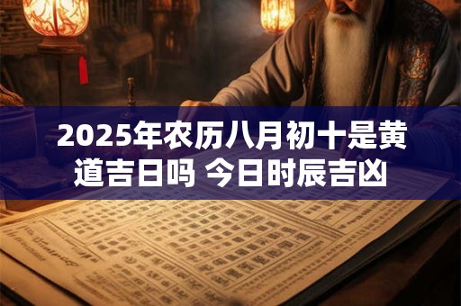 2025年农历八月初十是黄道吉日吗 今日时辰吉凶