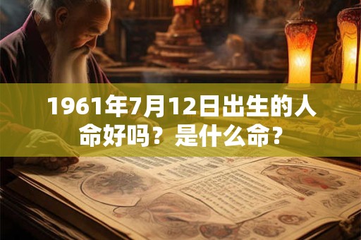 1961年7月12日出生的人命好吗？是什么命？
