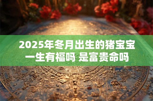 2025年冬月出生的猪宝宝一生有福吗 是富贵命吗