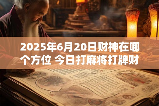 2025年6月20日财神在哪个方位 今日打麻将打牌财运方位！