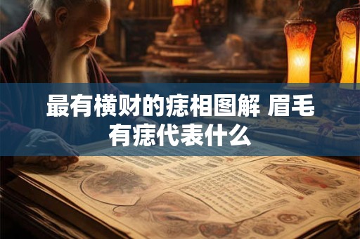 最有横财的痣相图解 眉毛有痣代表什么 最有横财的痣相图解 眉毛有痣代表什么