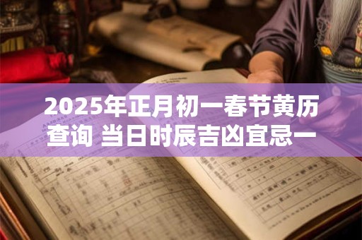 2025年正月初一春节黄历查询 当日时辰吉凶宜忌一览