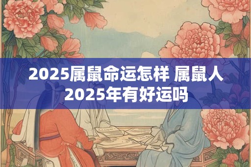 2025属鼠命运怎样 属鼠人2025年有好运吗