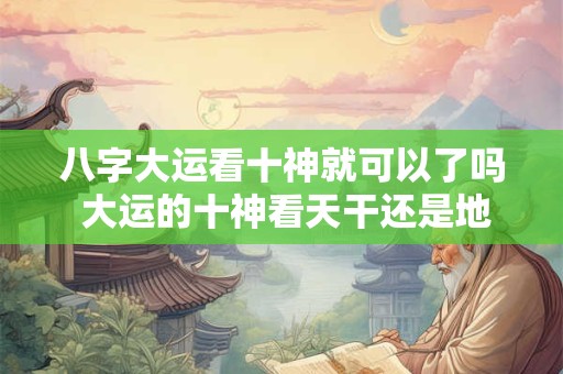 八字大运看十神就可以了吗 大运的十神看天干还是地支