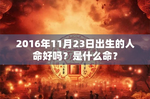 2016年11月23日出生的人命好吗？是什么命？