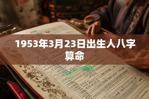 1953年3月23日出生人八字算命 1953年3月23日出生人八字算命