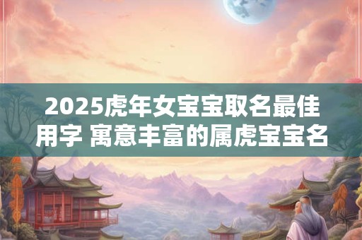 2026虎年女宝宝取名最佳用字 寓意丰富的属虎宝宝名字 2026虎年女宝宝取名最佳用字 寓意丰富的属虎宝宝名字