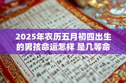 2025年农历五月初四出生的男孩命运怎样 是几等命