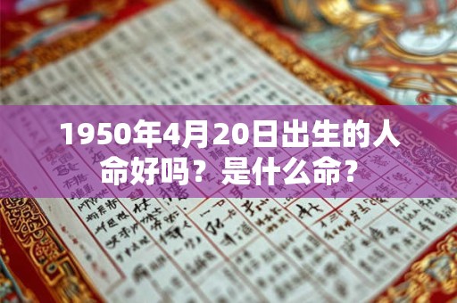 1950年4月20日出生的人命好吗？是什么命？