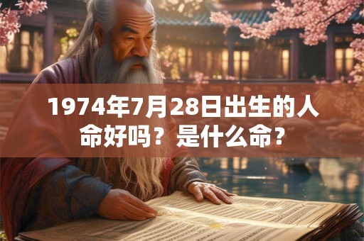 1974年7月28日出生的人命好吗？是什么命？