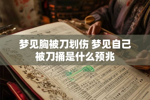 梦见胸被刀划伤 梦见自己被刀捅是什么预兆
