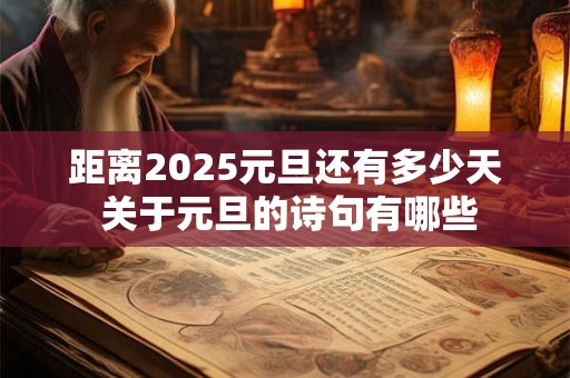 距离2026元旦还有多少天 关于元旦的诗句有哪些