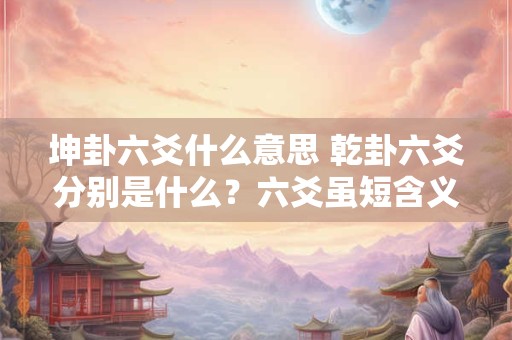 坤卦六爻什么意思 乾卦六爻分别是什么？六爻虽短含义深