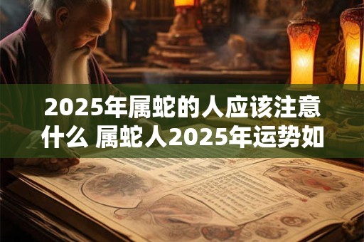 2025年属蛇的人应该注意什么 属蛇人2025年运势如何