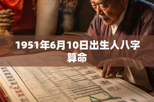 1951年6月10日出生人八字算命