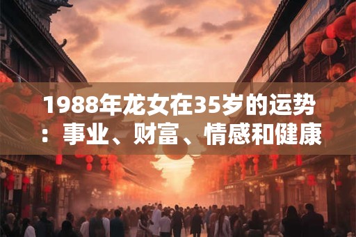1988年龙女在35岁的运势：事业、财富、情感和健康