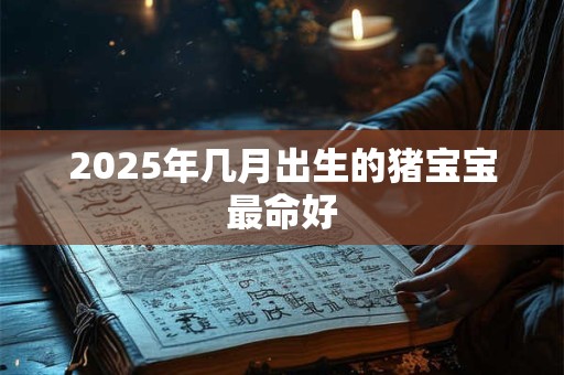 2025年几月出生的猪宝宝最命好
