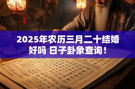 2025年农历三月二十结婚好吗 日子卦象查询！