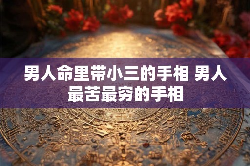 男人命里带小三的手相 男人最苦最穷的手相