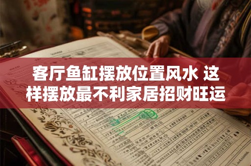 客厅鱼缸摆放位置风水 这样摆放最不利家居招财旺运 客厅鱼缸摆放位置风水 这样摆放最不利家居招财旺运