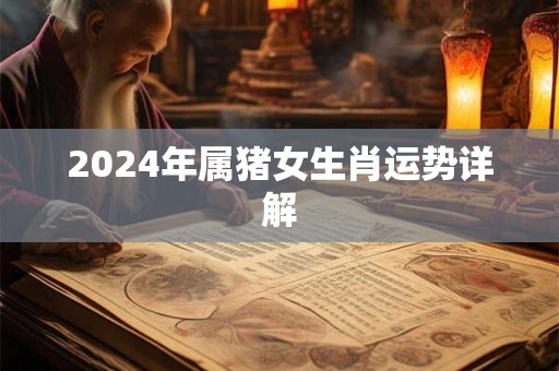 2024年属猪女生肖运势详解