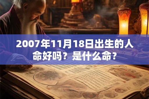 2007年11月18日出生的人命好吗？是什么命？