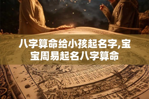 八字算命给小孩起名字,宝宝周易起名八字算命