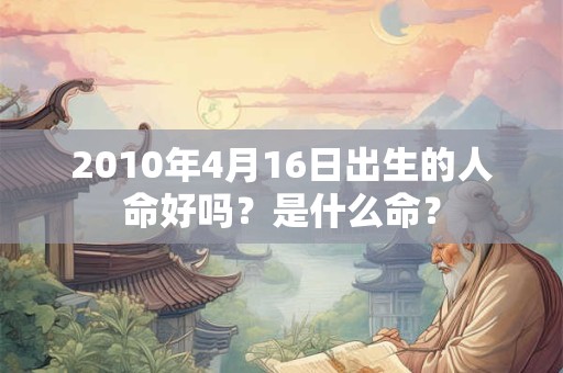 2010年4月16日出生的人命好吗？是什么命？