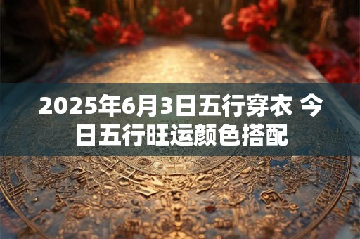 2025年6月3日五行穿衣 今日五行旺运颜色搭配
