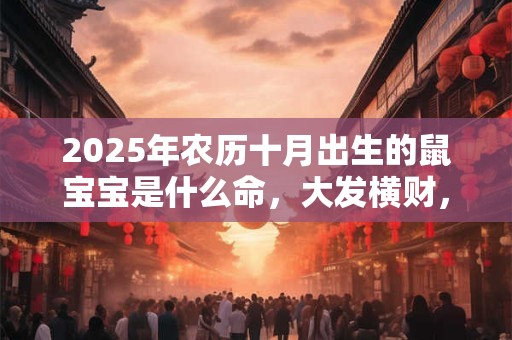 2025年农历十月出生的鼠宝宝是什么命，大发横财，安享清福
