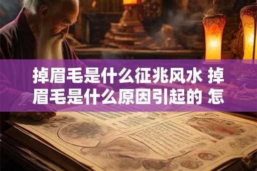 掉眉毛是什么征兆风水 掉眉毛是什么原因引起的 怎样调理