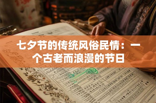 七夕节的传统风俗民情：一个古老而浪漫的节日
