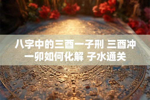 八字中的三酉一子刑 三酉冲一卯如何化解 子水通关