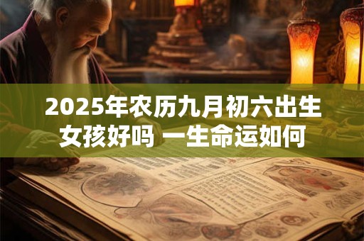 2025年农历九月初六出生女孩好吗 一生命运如何