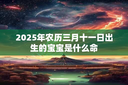 2025年农历三月十一日出生的宝宝是什么命