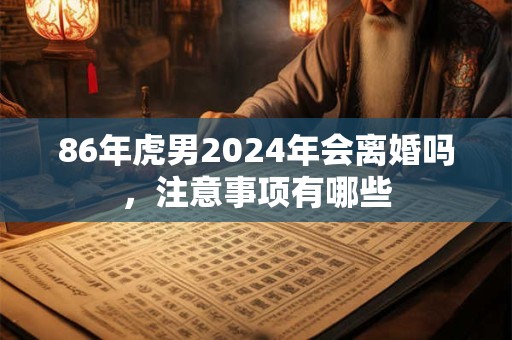 86年虎男2024年会离婚吗，注意事项有哪些