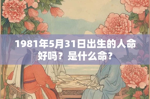 1981年5月31日出生的人命好吗？是什么命？