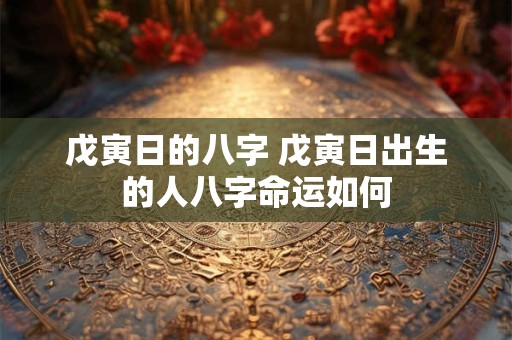 戊寅日的八字 戊寅日出生的人八字命运如何