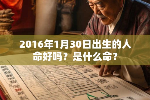 2016年1月30日出生的人命好吗？是什么命？