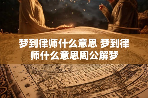 梦到律师什么意思 梦到律师什么意思周公解梦