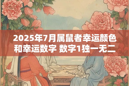 2025年7月属鼠者幸运颜色和幸运数字 数字1独一无二旺爱情