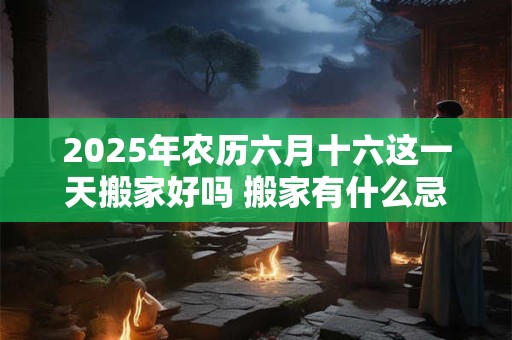 2025年农历六月十六这一天搬家好吗 搬家有什么忌讳