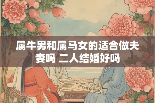 属牛男和属马女的适合做夫妻吗 二人结婚好吗
