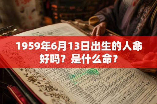 1959年6月13日出生的人命好吗？是什么命？