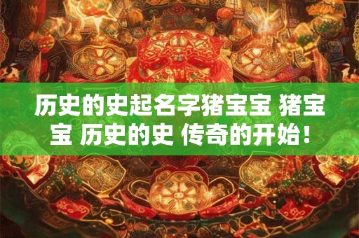 历史的史起名字猪宝宝 猪宝宝 历史的史 传奇的开始！