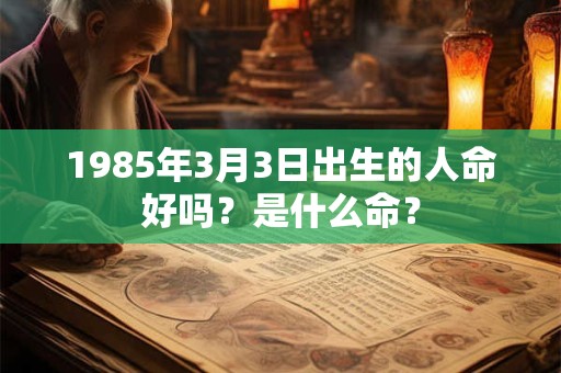 1985年3月3日出生的人命好吗？是什么命？