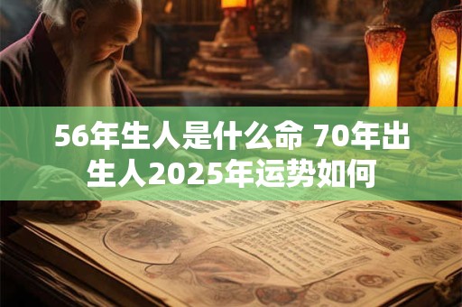 56年生人是什么命 70年出生人2025年运势如何