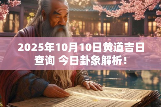 2025年10月10日黄道吉日查询 今日卦象解析! 2025年10月10日黄道吉日查询 今日卦象解析!