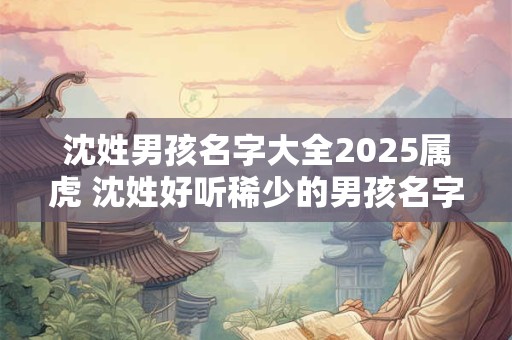 沈姓男孩名字大全2025属虎 沈姓好听稀少的男孩名字
